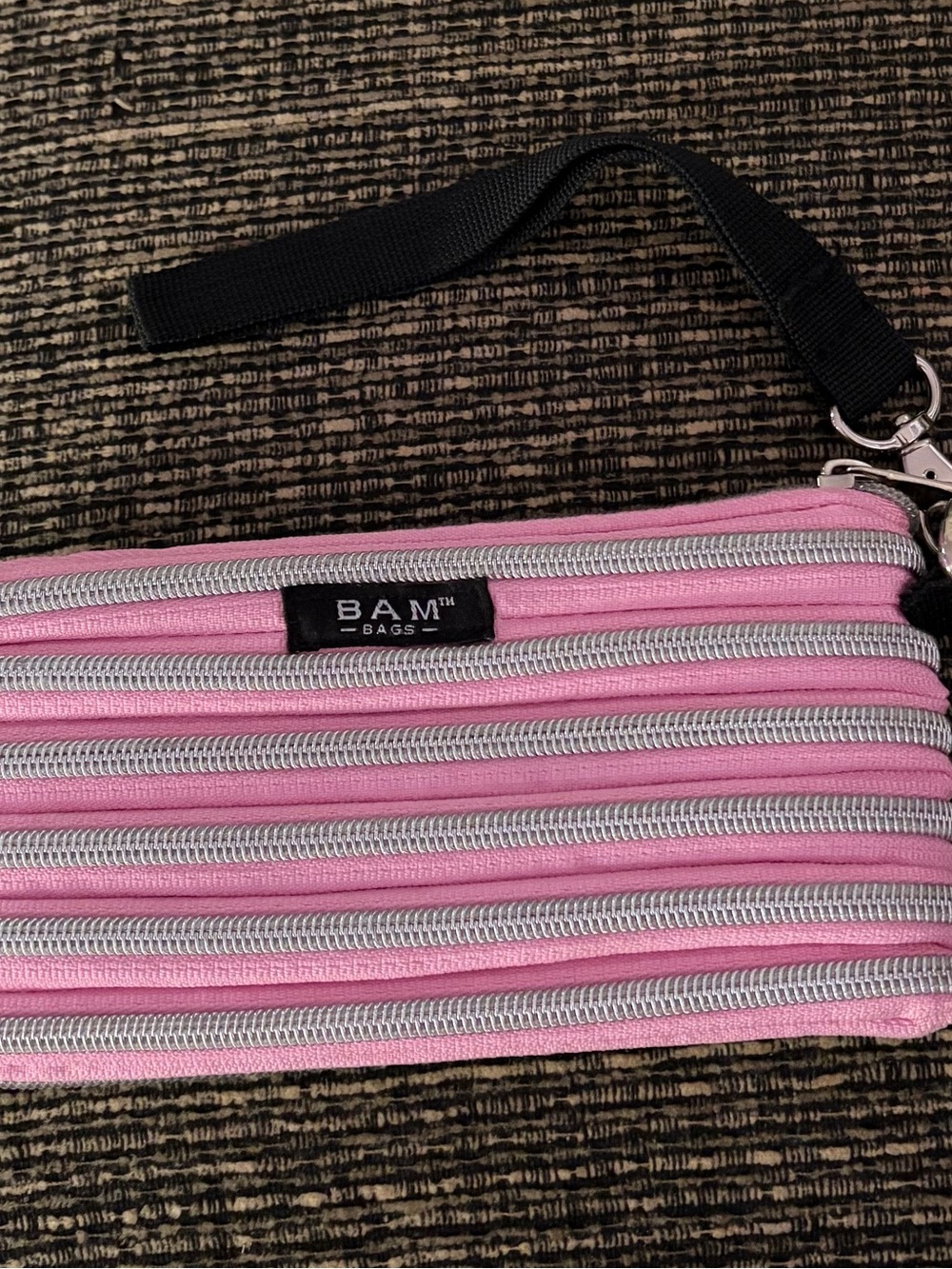 Bam Pink Zipper Wristlet
